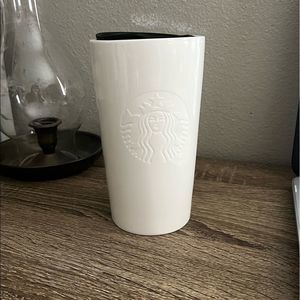 Starbucks 12oz white ceramic coffee cup